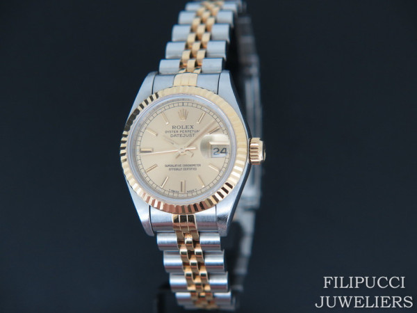 Rolex - Datejust Lady Gold/Steel Champagne Dial 69173