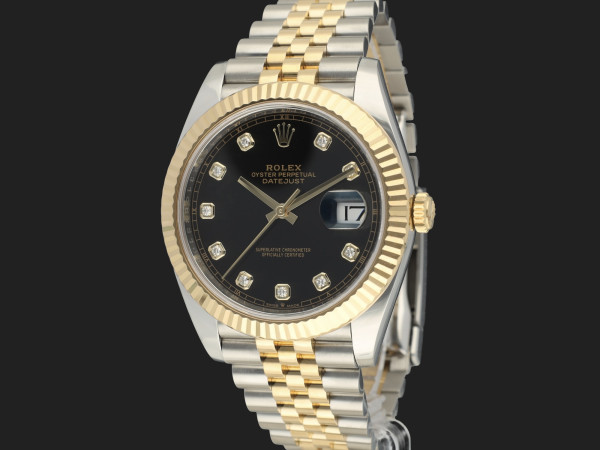 Rolex - Datejust 41 Gold/Steel Black Diamond Dial 126333