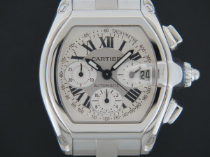 Cartier Roadster XL Automatic Chrono Silver Dial 2618