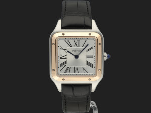 Cartier Santos-Dumont Rose Gold & Steel GM W2SA0011 NEW