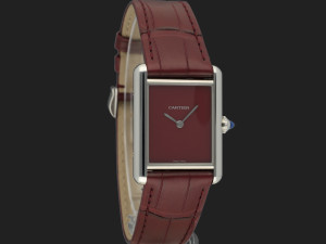 Cartier Tank Must Large Burgundy Dial WSTA0054 NEW