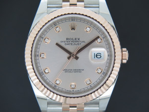 Rolex Datejust 41 Everose/Steel Sundust Diamond Dial NEW 126331