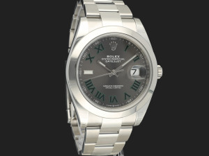 Rolex Datejust 41 Slate Roman Dial 126300 NEW