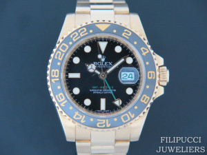 Rolex GMT-Master II Yellow Gold Black Dial 116718LN 