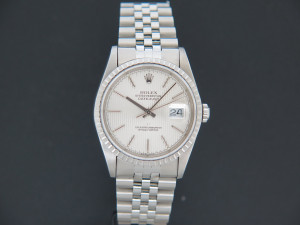 Rolex Datejust Silver Tapestry Dial 16220