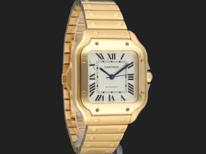 Cartier Santos Medium Yellow Gold Roman Dial WGSA0030