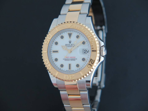 Rolex - Yacht-Master Midsize Gold / Steel 168623 White Dial 