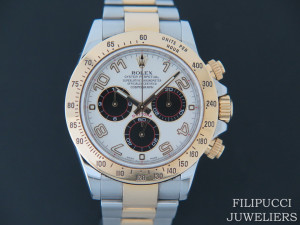 Rolex Daytona Gold/Steel 116523 Panda Racing Dial 