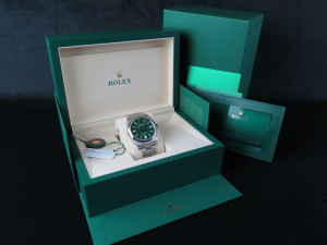 Rolex Oyster Perpetual 41 Green Dial 124300 NEW