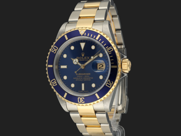 Rolex - Submariner Date Gold/Steel Blue Dial 16613