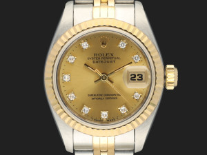 Rolex Lady-Datejust 26 Champagne Diamond Dial 69173
