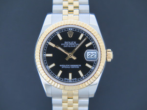 Rolex Datejust 31 Gold/Steel Black Dial 178273