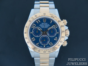 Rolex Daytona Gold/Steel 116523 Blue Racing Dial