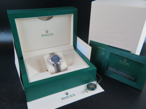 Rolex Datejust 31 Azzuro Floral Diamond Dial 278274 NEW 