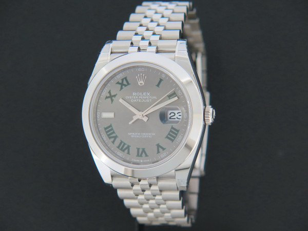 Rolex - Datejust 41 Slate Roman Dial 126300 NEW
