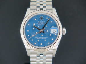 Rolex Datejust 31 Azzuro Floral Diamond Dial 278274 NEW 