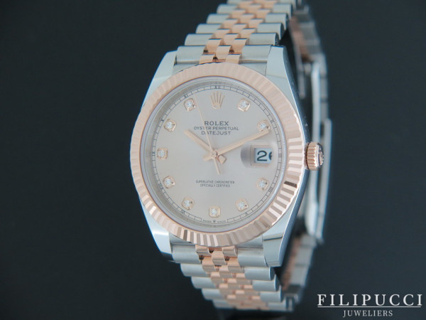 Rolex - Datejust 41 Rose gold / Steel Diamond Dial126331