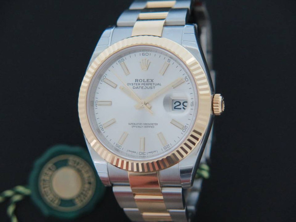 Rolex - Datejust 41 Gold/Steel NEW 126333 Silver Dial 