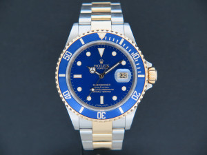 Rolex Submariner Date Gold/Steel 16613 RRR Rehaut Blue Dial