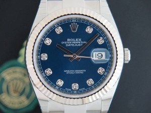 Rolex Datejust 41 Blue Diamond Dial 126334 NEW
