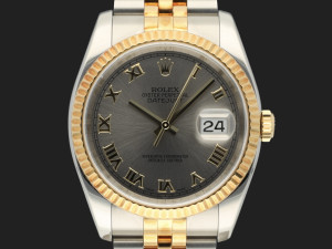 Rolex Datejust Gold/Steel Grey Roman Dial 116233