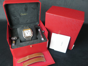 Cartier Santos Large Gold/Steel Roman Dial W2SA0009