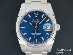 Rolex Date Blue Dial NEW 115200 