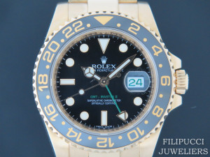 Rolex GMT-Master II Yellow Gold Black Dial 116718LN 