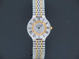 Cartier Must 21 Gold/Steel Grey Dial 1340