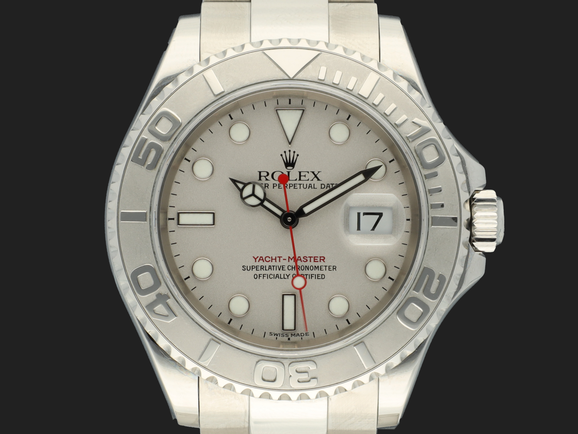 Rolex Yacht Master Platinum Dial 16622 Uhren Filipucci Juwelers