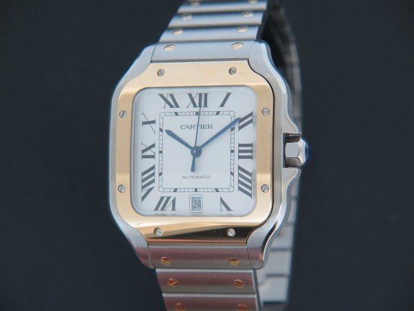 Cartier - Santos Large Gold/Steel Roman Dial W2SA0009