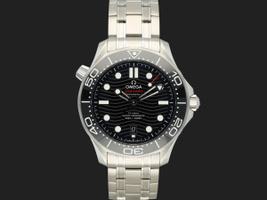 Omega Seamaster Diver 300M Co-Axial Master Chronometer Black Dial 210.30.42.20.01.001 NEW