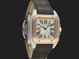Cartier Santos 100 MM Rose Gold/Steel Automatic 2878