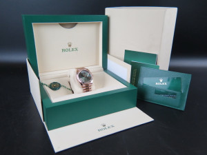 Rolex Day-Date 40 Everose Green Roman Dial 228235 NEW