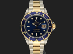 Rolex Submariner Date Gold/Steel Blue Dial 16613