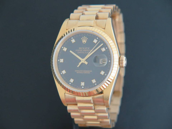 Rolex - Datejust Yellow Gold 16018 Black Dial 