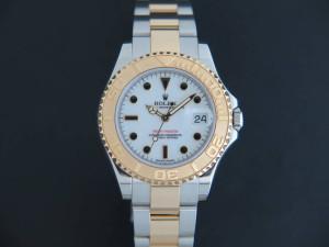 Rolex Yacht-Master Midsize Gold / Steel 168623 White Dial 