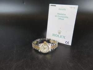 Rolex Datejust Lady Gold/Steel White Jubilee Dial 179173