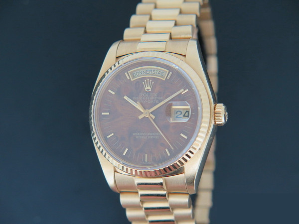 Rolex - Day-Date Yellow Gold 18038 Wood Dial  