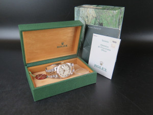 Rolex Datejust Gold/Steel Ivory Pyramid Dial 16233 NOS FULL STICKERS