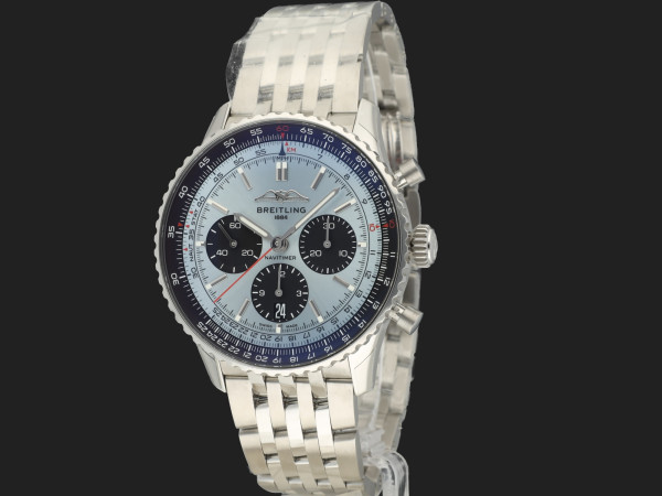 Breitling - Navitimer B01 Chronograph 43 Ice Blue Dial AB0138 NEW