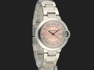 Cartier Ballon Bleu Pink Dial 33mm WSBB0046 NEW