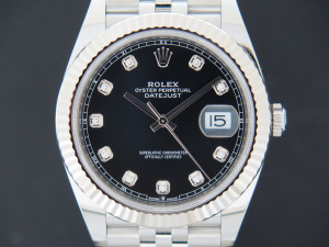 Rolex Datejust 41 Black Diamond Dial 126334 NEW