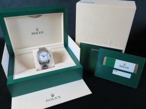 Rolex Date White Diamond Dial 115234