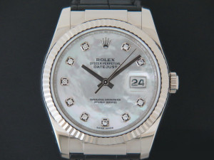 Rolex Datejust White Gold Diamond Mother Of Pearl Dial  116139