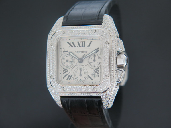 Cartier - Santos 100 XL Chronograph Diamonds