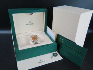 Rolex Datejust 41 Gold/Steel Champagne Diamond Dial 126333 