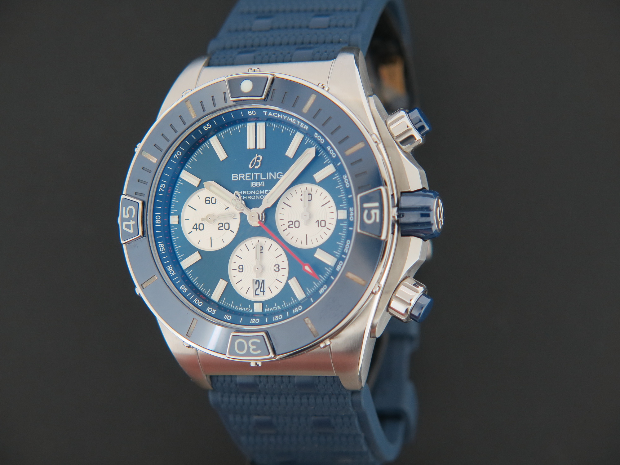 Breitling Super Chronomat B01 44 Blue Dial AB0136 NEW
