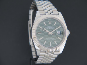 Rolex Datejust 41 Mint Green Motif Dial 126334 NEW