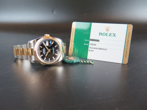 Rolex Datejust Gold/Steel Black Dial 116233